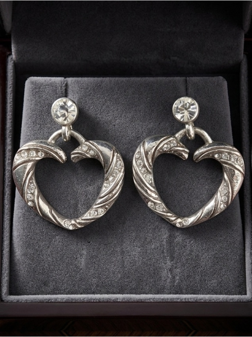 Brighton Silver Heart Earrings